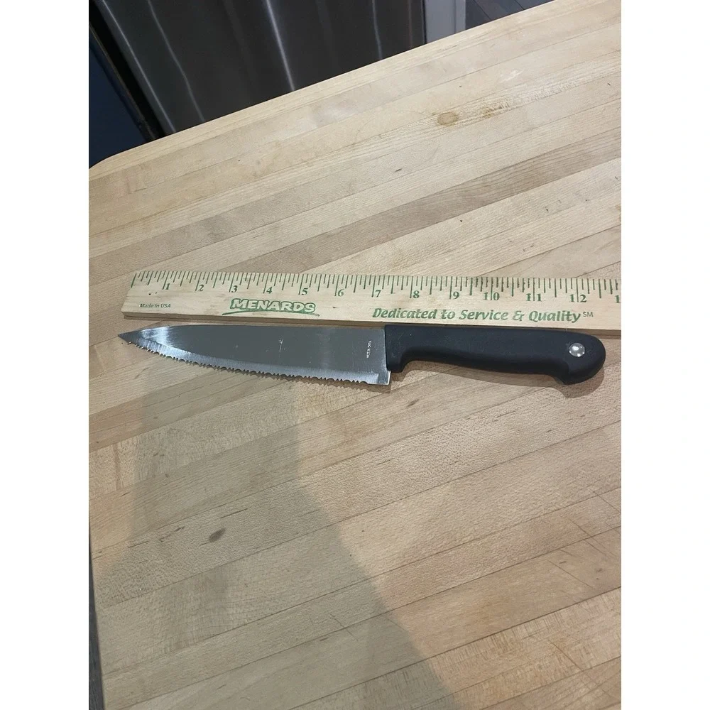 Master Cut by Jessco Chef Knife Stainless Steal w/Sleeve Serrated Cutlery 13